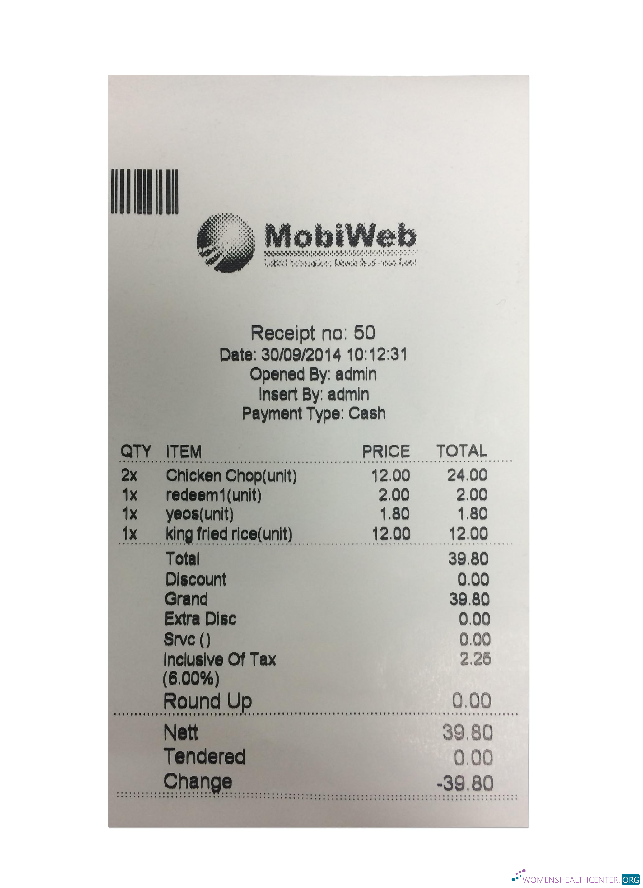 Download MOBIWEB payment receipt Photoshop template